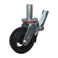 8" Inch Scaffold Caster Wheel 551 pounds Swivel and Upper Brake Iron rim and  and rubber