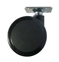 60mm Caster Wheel 77 pounds Swivel and Upper Brake Nylon and  Polyvinyl Chloride Top Plate
