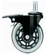 64mm Caster Wheel 77 pounds Swivel and Upper Brake Polyurethane