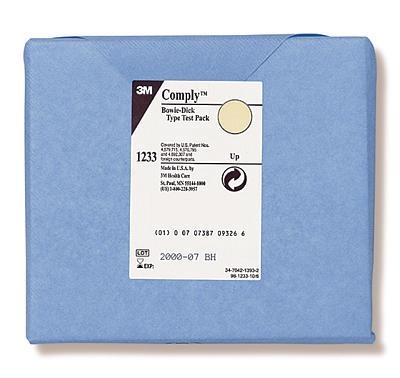 3M Health Care 00130LF, 3M COMPLY BOWIE-DICK TYPE TEST SYSTEMS Internal Steam Indicator Sheet, 50/bx, 5 bx/cs, CS