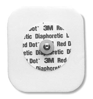 3M Health Care 2271-5, 3M RED DOT DIAPHORETIC SOFT CLOTH MONITORING ELECTRODES Monitoring Electrode with Abrader, 5.1cm x 5.5cm, 5/bg, 20 bg/bx, 10 bx/cs, CS