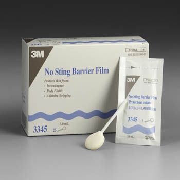 3M Health Care 3344, 3M CAVILON NO-STING BARRIER FILM Wipes, 1.0mL, 30/bx, 4 bx/cs, CS