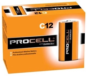 Duracell PC1400CS, DURACELL PROCELL ALKALINE BATTERY Battery, Alkaline, Size C, 12/pk (6/cs, 279 cs/plt) (UPC# 11440), PK