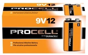 Duracell PC1604BKDCS, DURACELL PROCELL ALKALINE BATTERY Battery, Alkaline, Size 9V, 12/bx, 6bx/cs(UPC# 52748), BX