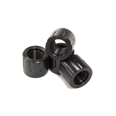 Fluted Black 1/2x28 Rifle Thread Protector