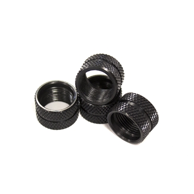 Knurled Black Low Profile Thread Protector 1/2x28