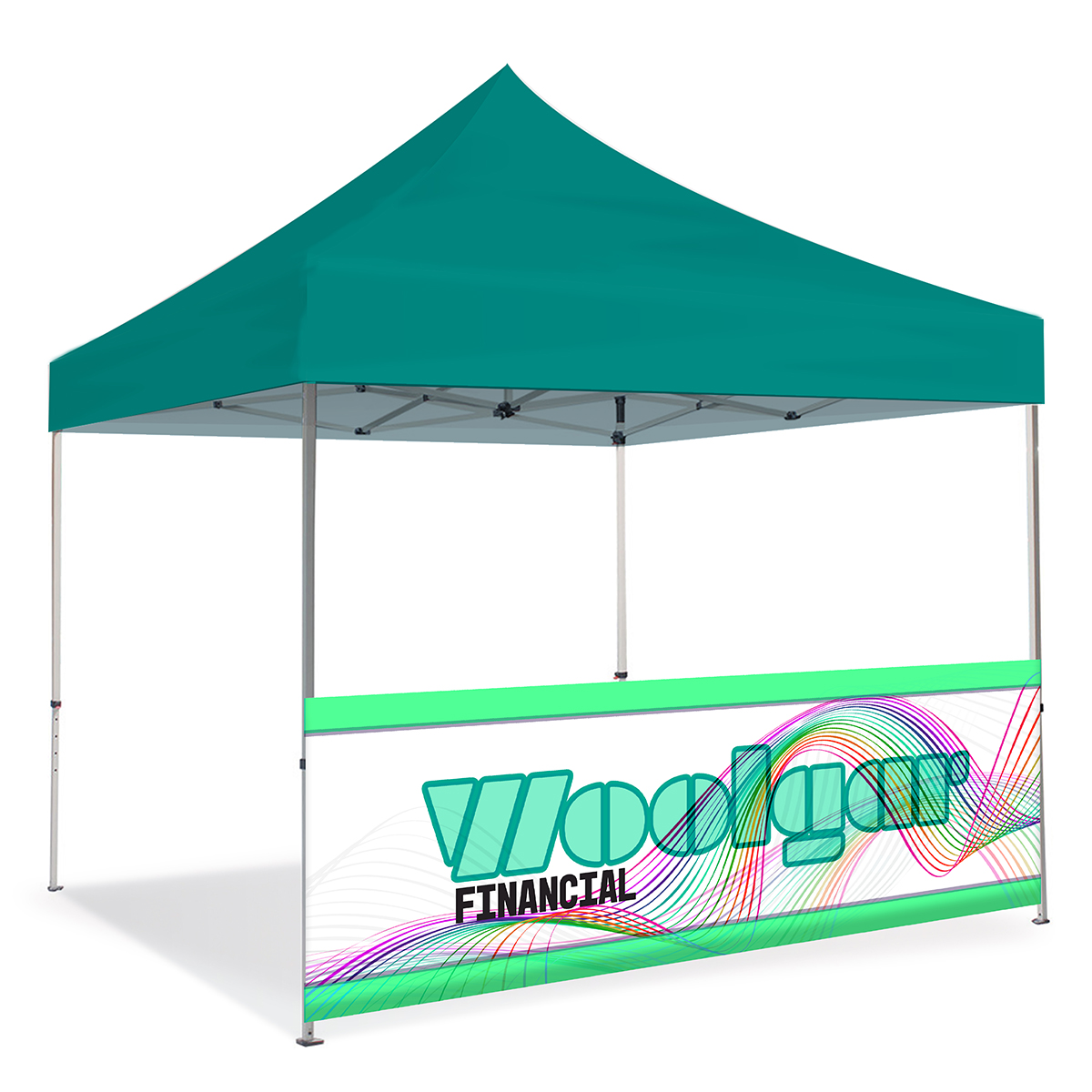 10ft Pop Up Canopy Wall - Half Wall - Double sided