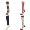 Custom Knit In Knee High Christmas Socks