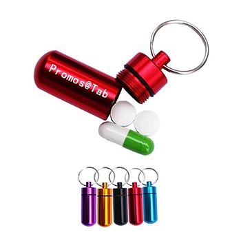 Waterproof Pill Box Container Keyring