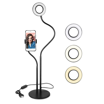 360 Rotating LED Ring Light with Phone Holder