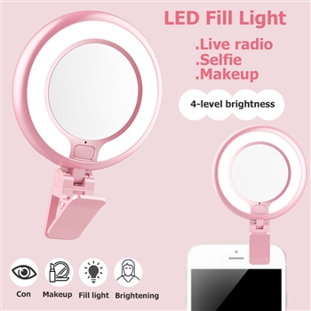 Rechargeable Clip On Makeup Mirror - Cell Phone