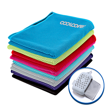 Cooling Towel - One Color Imprint - Silicone Case