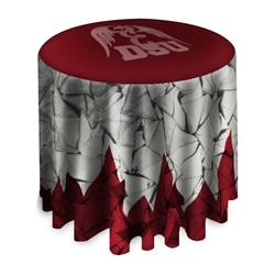 Bar-Height Round Table Throw With Overhang