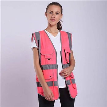 Hi-Vis Pink Safety Vest
