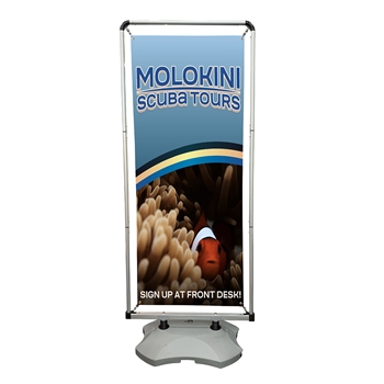 Outdoor Wave Display with Water Base - Double Sided Vinyl - Small