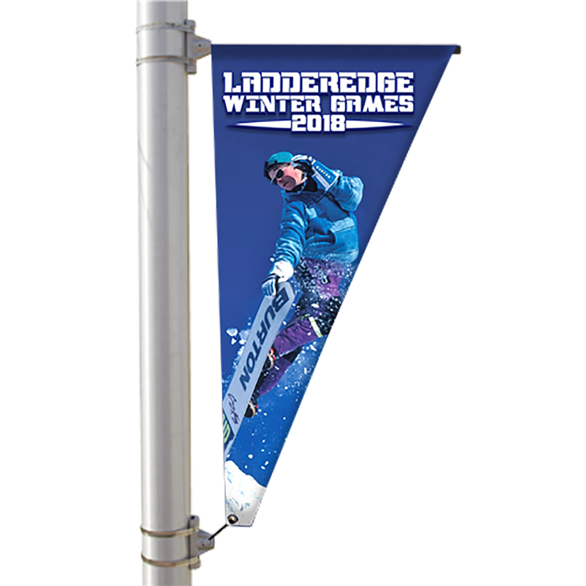 24" Single Sided Pole Banner - Triangle