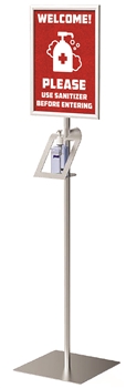 Sanitizer Pedestal Stand and Display