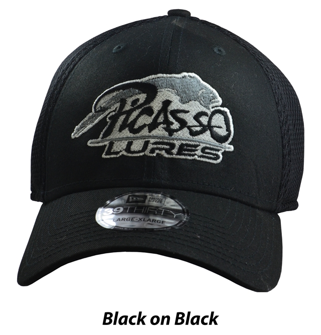 Picasso New Era Flex Fit Hats Black On Black