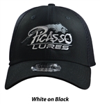 Picasso New Era Flex Fit Hats White On Black