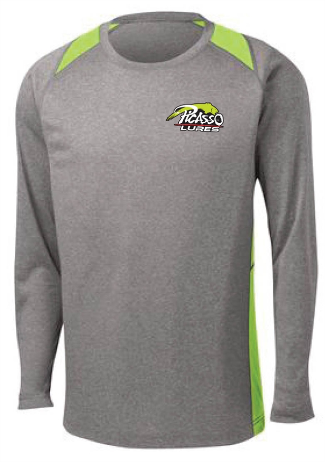 Sport-Tek Long Sleeve Heather Colorblock Contender Tee.