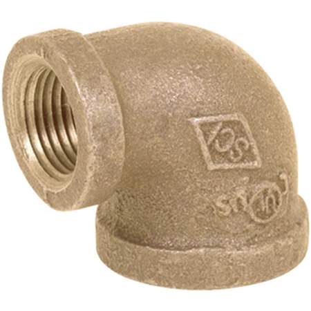 90Â° Reducing Elbow - Threaded - Bronze