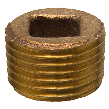 Counter Sunk Square Plug - Threaded - Bronze