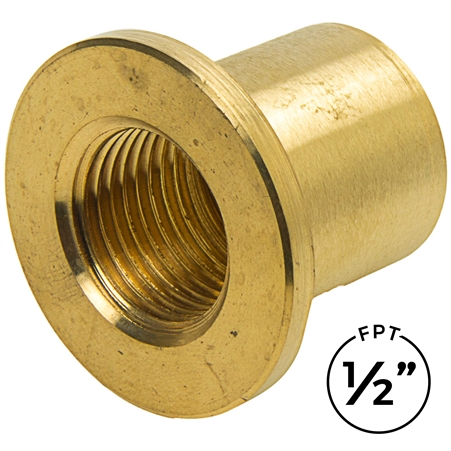 Brass Slip Coupling - 1/2" Female Pipe Thread