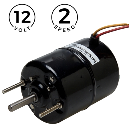 Mini 2 Speed 12V Fan Motor - Short Shaft