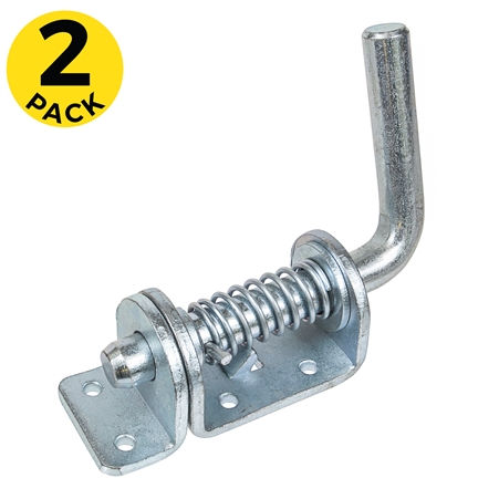 Bolt Latch w/ Keeper - Spring Loaded - Zinc Plated Steel