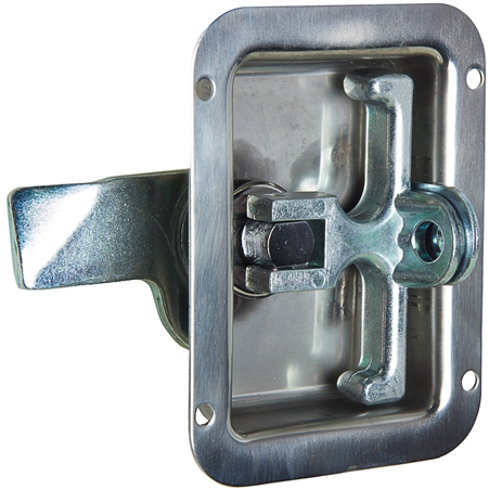 Folding T Handle - Single Point - Stainless Steel - Padlockable