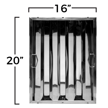 Hood Filters - Satinless - 16"W x 20"H