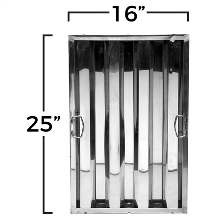 Hood Filters - Satinless - 16"W x 25"H