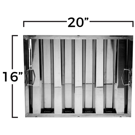 Hood Filters - Satinless - 20"W x 16"H