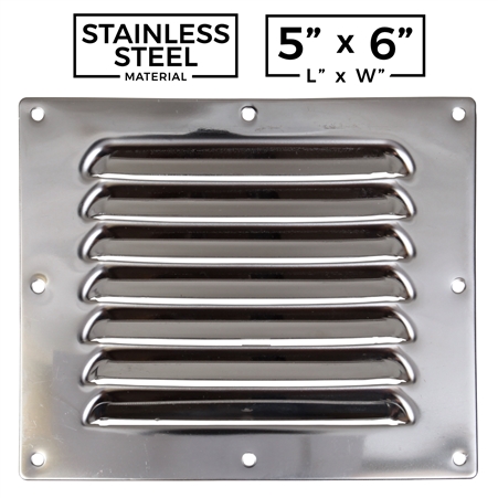 Stainless Steel - Louvered Vent