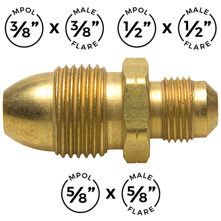 Single Piece POL Adaptors - MPOL x M. FLARE (Marshall Excelsior)