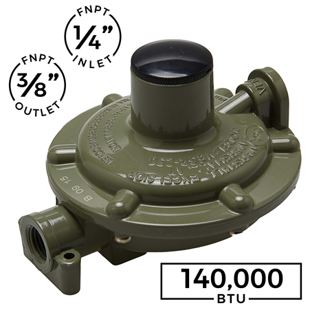 140,000 BTU Low/High Pressure Single Stage Regulator (Marshall Excelsior)