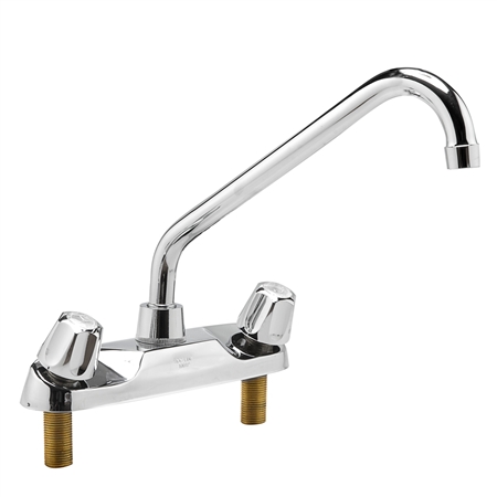 8" Two Handle Kitchen Faucet - High Rise Spout - Chrome