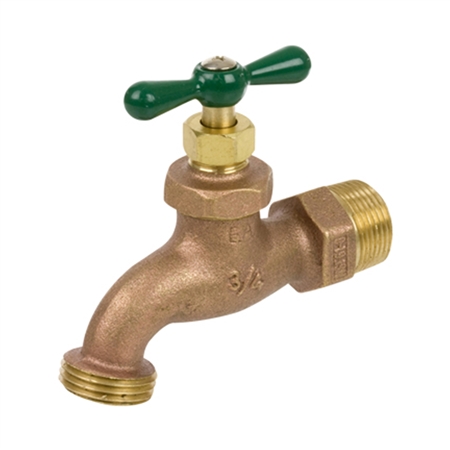 Brass No Kink Hose Bibb - MIP Inlet