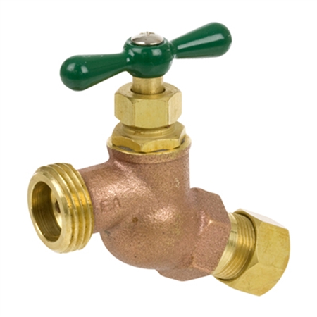 Brass No Kink Hose Bibb - Compression