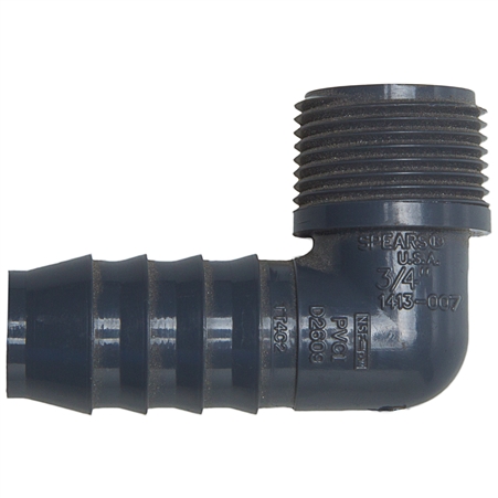 PVC Fitting - MPT x Barb - Elbow