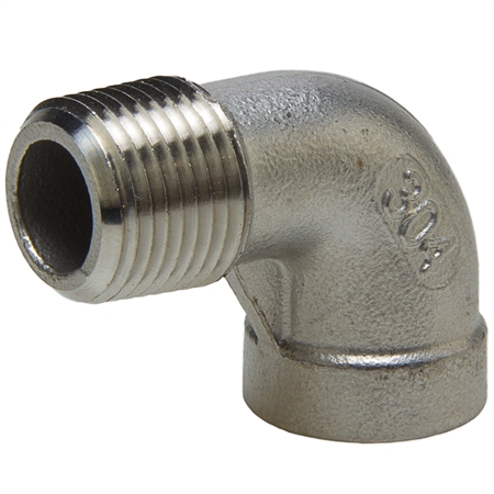 90Â° Street Elbow - Threaded - Stainless