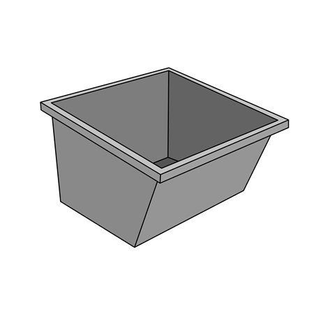 Large Angled Trash Can