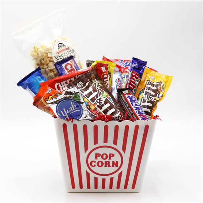 Basket with assortment of candy