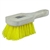 FBPO408 Weiler Brush 8-1/2" Yellow Polypropylene Utility Scrub Brush Wood Block - 2" Trim Length