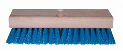 MB610 10" Blue Crimped Polypropylene Acid Brush 1-3/4” Trim (1) Threaded & (1) Tapered Hole