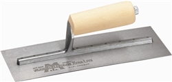 MT12BSS Marshalltown 12” x 4-1/2” Stainless Steel Drywall Trowel Wood Handle Curved