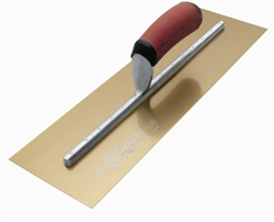 MT13GSFPD Marshalltown 13” x 5” Golden Stainless Steel Permashape Finishing Trowel Durasoft Handle