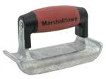 MT4154D Marshalltown 6 x 2 3/16 Zinc Hand Edger-1/4" Radius, 5/8" Lip-DuraSoft® Handle