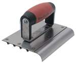 MT4280D Marshalltown 6" x 5" Stainless Steel Safety Step Edger/Groover - 1/2" Radius - 5/8" Lip