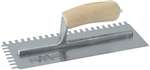 MT717S Marshalltown 11 x 4 1/2 Notched Trowel-1/4 x 1/2 x 1/4 'U' w/Curved Wood Handle